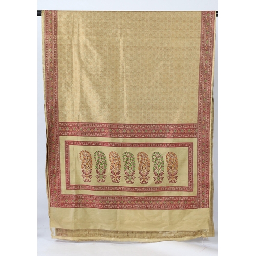 284 - An Indian Varansi, 1980s, hand woven silk sari by Mohammad Jafar Ali, woven in traditional style as... 