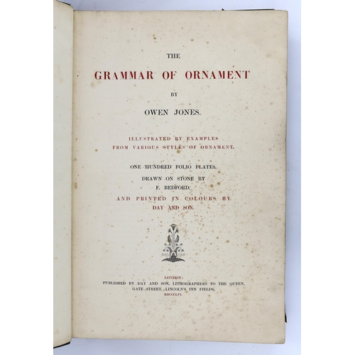 317 - ° ° Owen Jones - Grammar of Ornament. Illustrated by Examples of Various Styles of Ornament, one hun... 