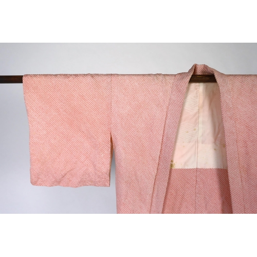 334 - A Japanese Shibori kimono, the silk minutely tie-dyed into a raised spot like design by hand, circa ... 