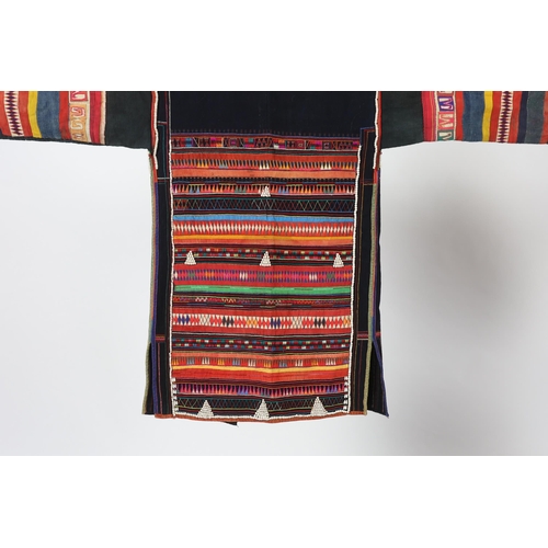 336 - A Chiang Mai (Thailand) embroidered ladies three quarter length jacket, embroidered in hand dyed pol... 