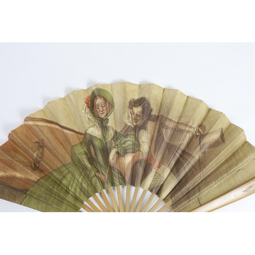 368 - An unusual late 19th / early 20th century paper advertising fan for The Carlton Hotel, London (as pr... 