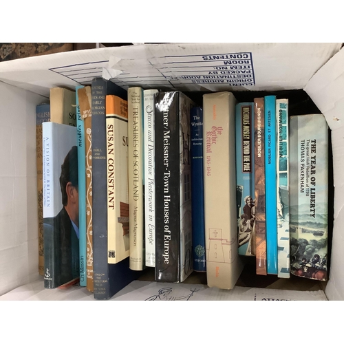 38 - ° ° Three boxes of assorted books, mainly architecture