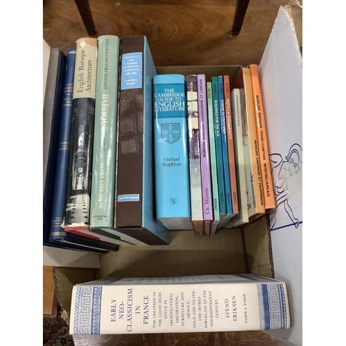 38 - ° ° Three boxes of assorted books, mainly architecture