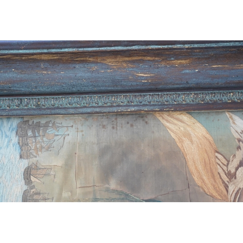 381 - Lord Nelson interest: a gilt framed Regency silk worked embroidery, commemorating the life of Lord N... 