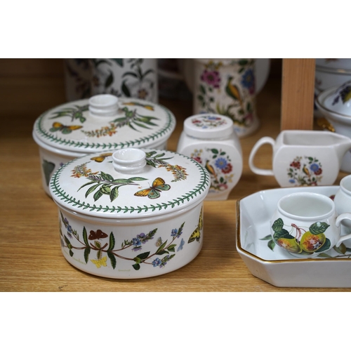 445 - A quantity of Worcester Evesham, Port Meirion and other teawares and serving dishes, etc. (22)... 