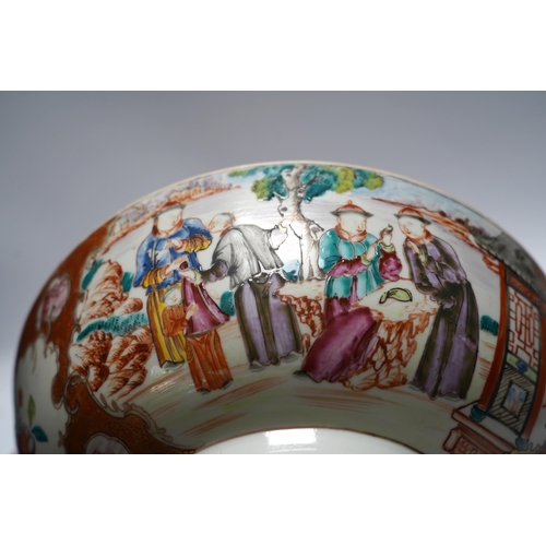 460 - An 18th century Chinese Export famille rose bowl, 26cm diameter