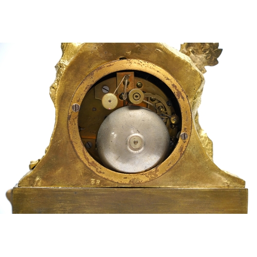 462 - A mid 19th century ormolu eight day mantel clock, by Leroy and Co., of Paris, 34cm