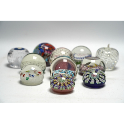 464 - Eleven mixed Scottish and other glass paperweights including Caithness, largest 8.5cm in diameter... 