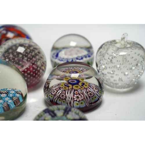 464 - Eleven mixed Scottish and other glass paperweights including Caithness, largest 8.5cm in diameter... 