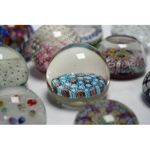 464 - Eleven mixed Scottish and other glass paperweights including Caithness, largest 8.5cm in diameter... 