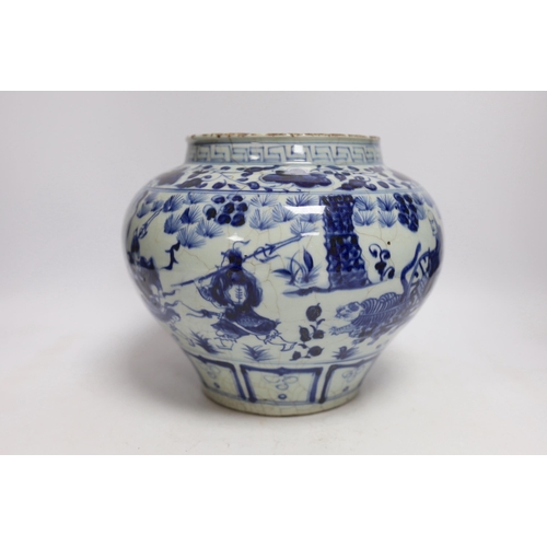 476 - A Chinese blue and white bowl in Ming style, 22cm