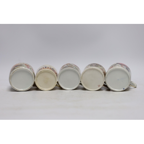 504 - Twelve 1800-1820 English porcelain coffee cans, including Imari pattern examples