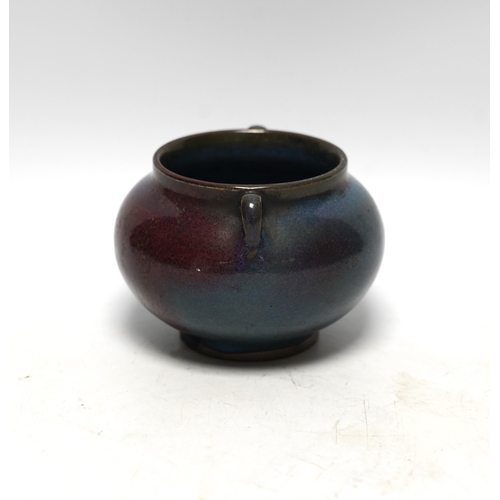 521 - A Chinese Ming-style crimson glazed pot, 8cm high