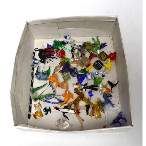 552 - A large collection of 1950's miniature coloured glass ornaments