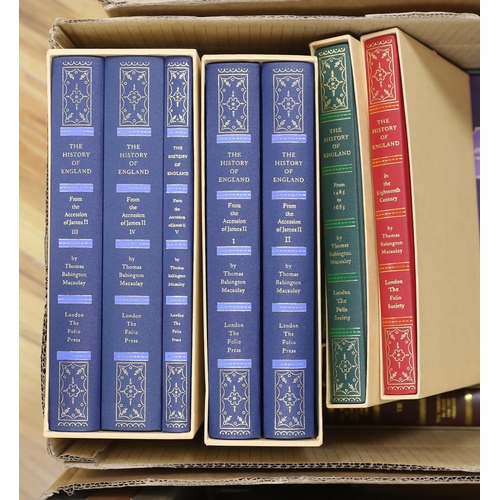 555 - ° ° A quantity of Folio Society books in slip cases including The book of the thousand nights and o... 