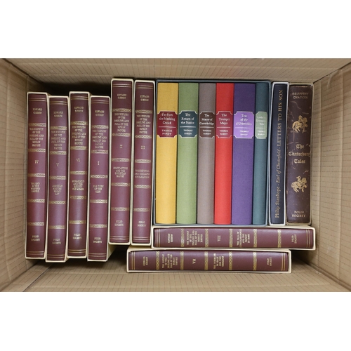 555 - ° ° A quantity of Folio Society books in slip cases including The book of the thousand nights and o... 