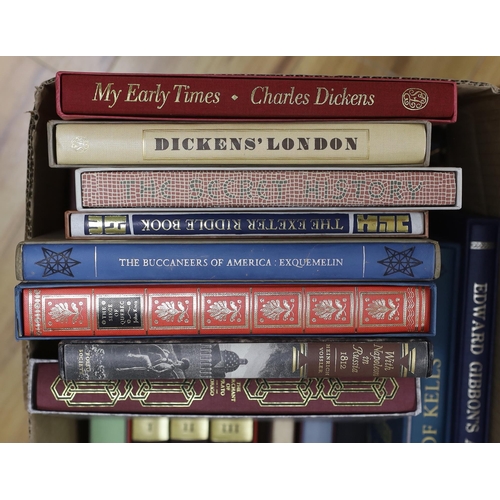 555 - ° ° A quantity of Folio Society books in slip cases including The book of the thousand nights and o... 