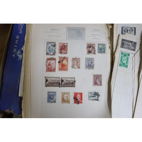 567 - A collection of world stamps, some arranged in albums