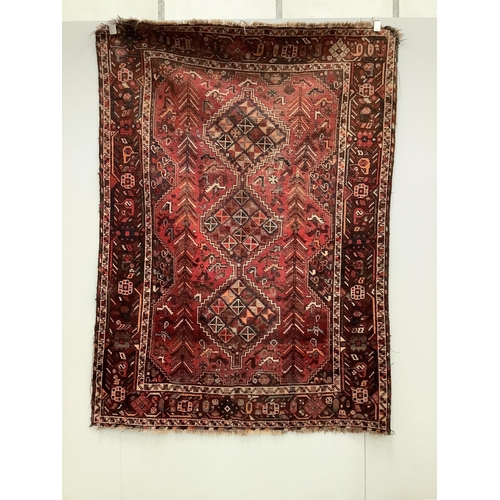 64 - Two Caucasian rugs, larger approximately 240 x 110cm