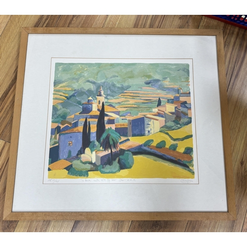 753 - Sue Campion (b.1944), Artists Proof colour lithograph, Mediterranean landscape, signed in pencil, li... 