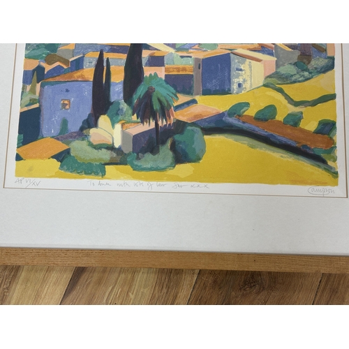 753 - Sue Campion (b.1944), Artists Proof colour lithograph, Mediterranean landscape, signed in pencil, li... 