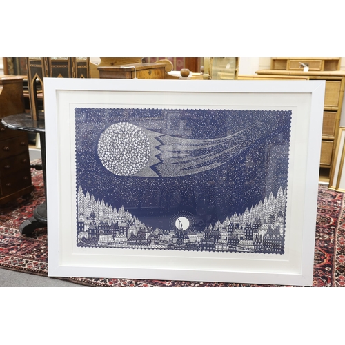 813 - Rob Ryan (b.1962), colour screenprint, 'Look Closer', signed in pencil, limited edition 64/100, 74 x... 