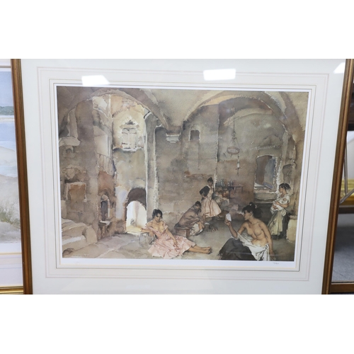 815 - After Sir William Russell Flint (1880-1969), four colour prints, two limited edition, one blindstamp... 