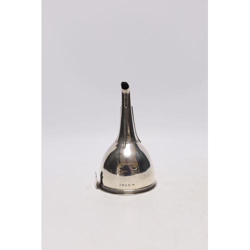 892 - A George III silver wine funnel, John Emes?, London, 1807, 14.5cm (top section unmarked?).