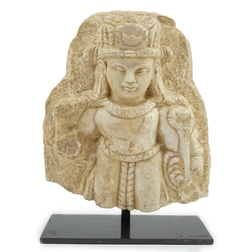 114 - A white marble stele of a Bodhisattva, North West India, Hindu Shahi period, 9th/10th century A.D., ... 