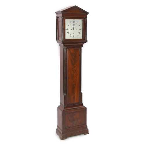 183 - Vuillamy of London, no.452, a George III mahogany eight day regulator longcase clock in plain archit... 