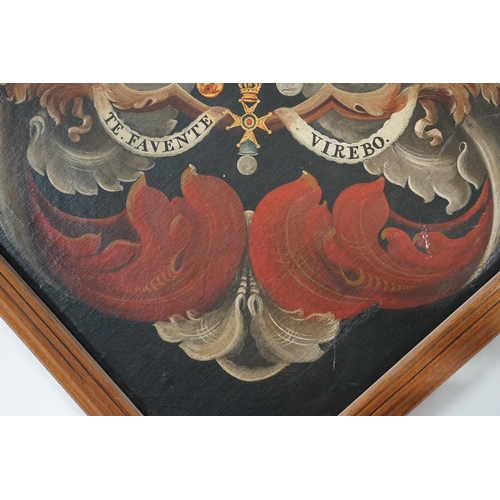 20 - A William IV oil on canvas hatchment, bearing the arms of Sir Colquhoun Grant (1772-1835), 159 x 159... 