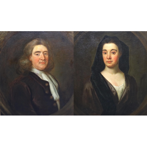 228 - Early 18th century Continental School Portraits of a lady and gentleman,oil on canvas, a pair77 x 64... 