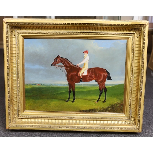 236 - John Frederick Herring Snr. (English, 1795-1865) Racehorse with jockey upoil on canvassigned and dat... 