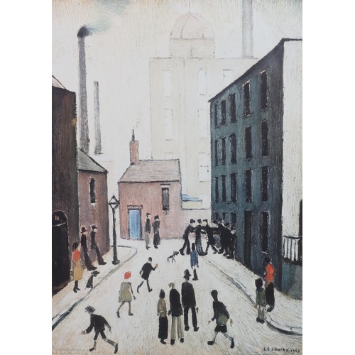 320 - § § Laurence Stephen Lowry (English, 1887-1976) 'Industrial scene'offset colour lithographsigned in ... 