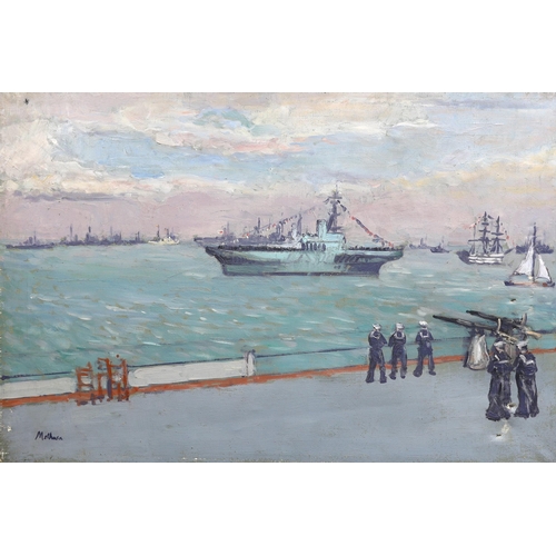 323 - Lord Methuen (English, 1886-1974) Spithead Review 'The Surprise' with HM The Queen on board, coming ... 