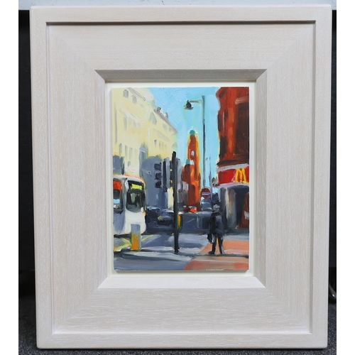 397 - Liam Spencer (British, b.1964) 'Oxford Street No.1'oil on boardmonogrammed verso and dated 201020 x ... 