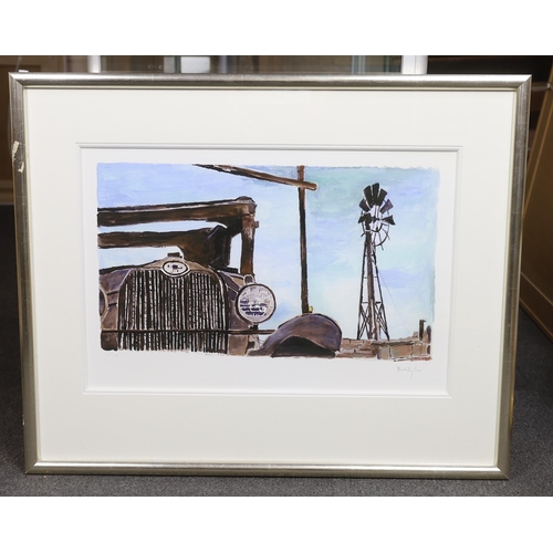 406 - Bob Dylan (American, b.1941) 'Wilton Iowa Farmyard', from The Beaten Path series,giclée in colours o... 