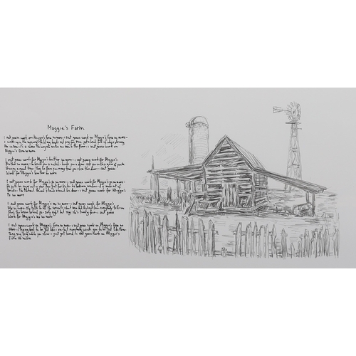 409 - Bob Dylan (American, b.1941) 'Maggie's Farm' from the Mondo Scripto Collectionlithographsigned in pe... 