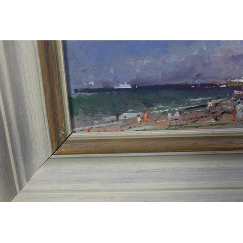 413 - § § Fred Cuming RA NEAC Hon RBA Hon ROI,  (English 1930-2022) Holiday Memoriesoil on boardsigned10... 