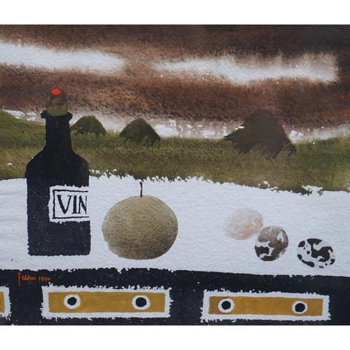 416 - § § Mary Fedden OBE R.A. PPRWA (1915-2012) Table top still lifewatercoloursigned and dated 199023 x ... 