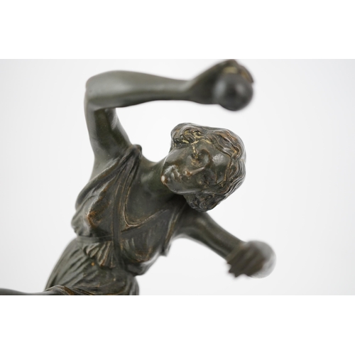 42 - Pierre Camille Marie Le Faguays (18921962), a pair of bronze Art Deco figures of classical dancers,... 