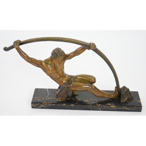 44 - Demétre Haralamb Chiparus (1886-1947), a French Art Deco bronzed spelter group, 'Le Bendeur', modell... 