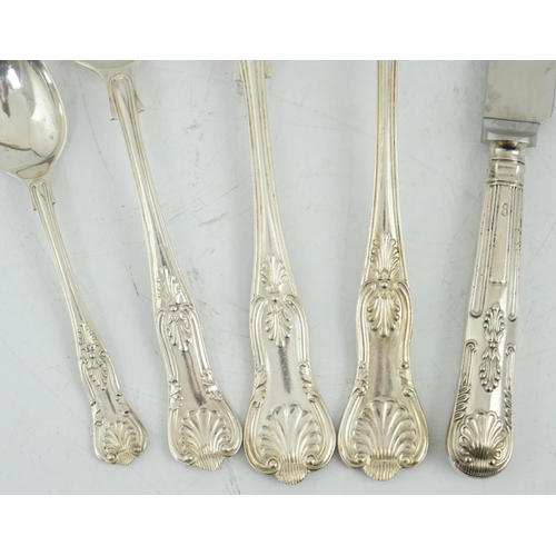 483 - An Elizabeth II canteen of silver King's pattern cutlery for twelve by Garrard & Co Ltd, comprising ... 