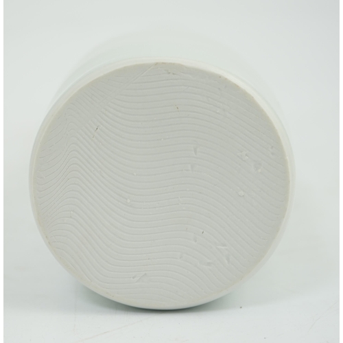 56 - § § Edmund de Waal (b.1964), a tall, dimpled porcelain jar and cover, 1993, covered in a pale celado... 