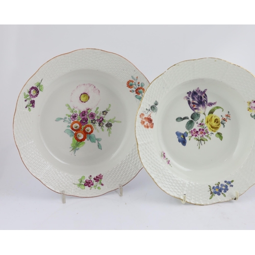 58 - Three Russian Imperial porcelain soup plates from Catherine the Great (1762-96) Everyday Service a... 