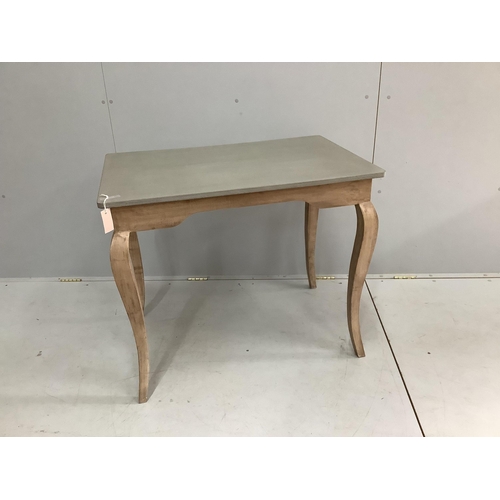 1085 - An Oka style rectangular painted side table, width 90cm, depth 60cm, height 76cm. Condition - good... 