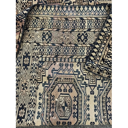 1153 - Two Afghan rugs / saddlebags, larger 104 x 108cm. Condition - fair