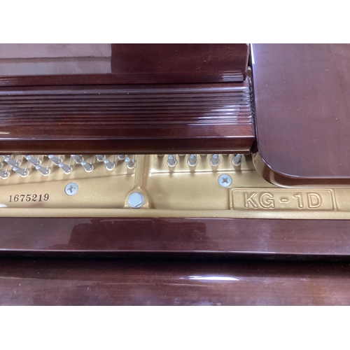 1213 - A Kawai KG-ID 5ft grand piano (c.1986), serial number 1675219, mahogany cased on square tapered legs... 