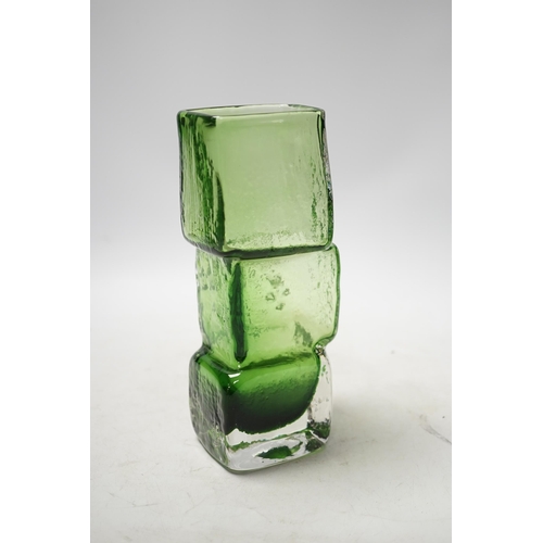 1261 - A Whitefriars drunken bricklayer vase, Meadow Green, 21cm. Condition - good