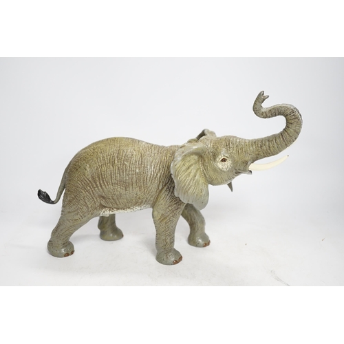 1307 - A Franz Bergman style cold painted bronze elephant, 33.5cm wide. Condition - good